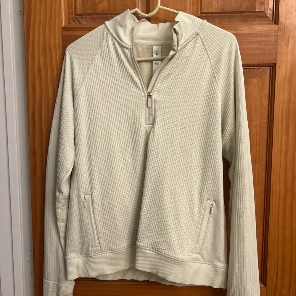 Lululemon Women’s Cream Quarter-Zip Sweater